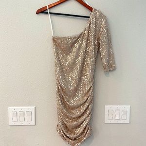Gold short Sparkle Dress, Small
